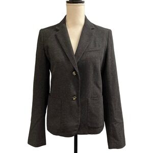 Gap Academy Blazer Women 12 Black Stone Jacket Dark‎ Academia Preppy Schoolgirl